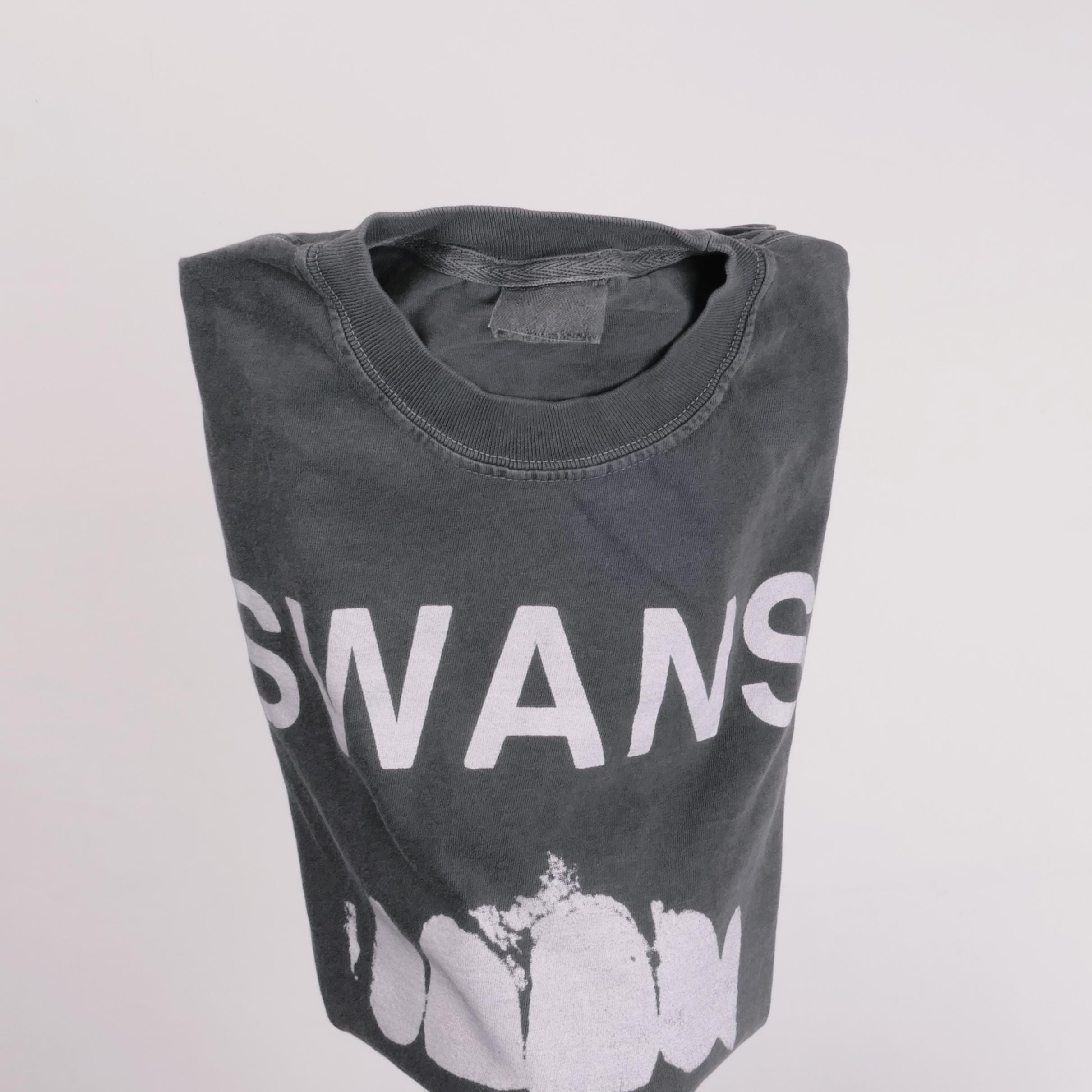【貴重！】SWANS Michael Gira直筆サイン入　バンドTシャツ M Swans Band Tee Experimental American Rock Group New York Michael