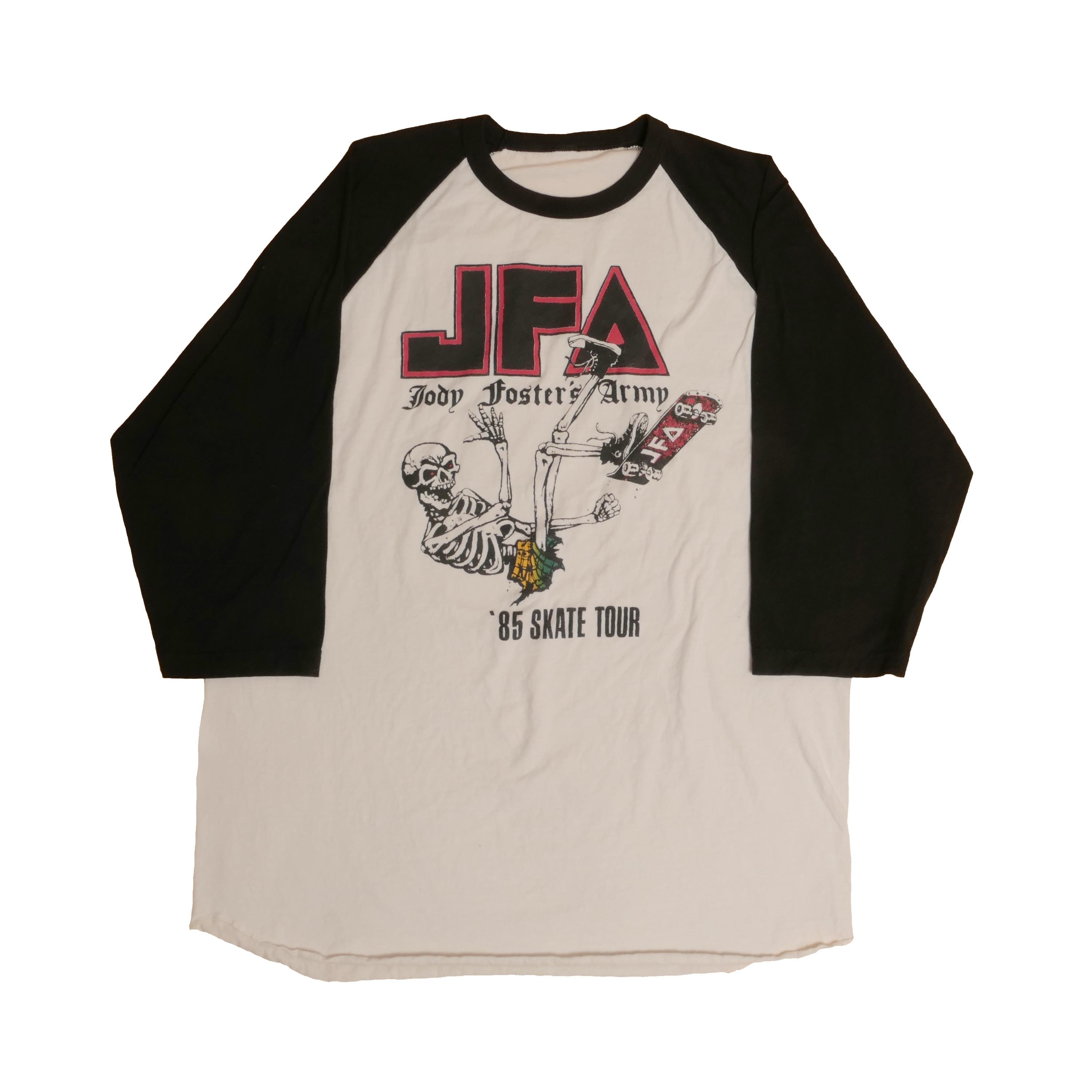 JFA Jody Foster's Army 1985 Skate Tour Raglan Shirt Vintage