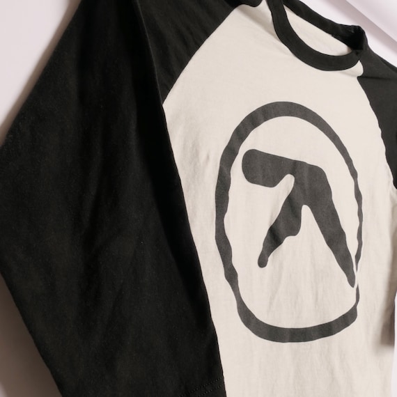 Aphex Twin Raglan Baseball Tee Ultra Faded Electronic EDM Jungle