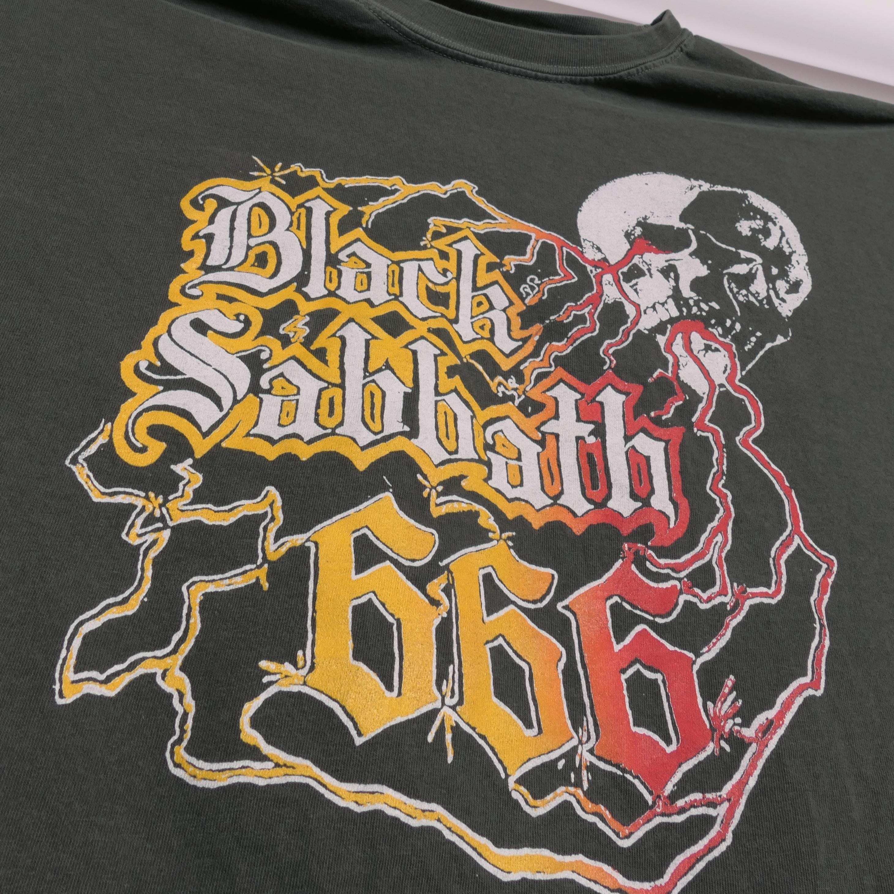 Black Sabbath Band Tee 666 Skull Lightning Bolts Ozzy