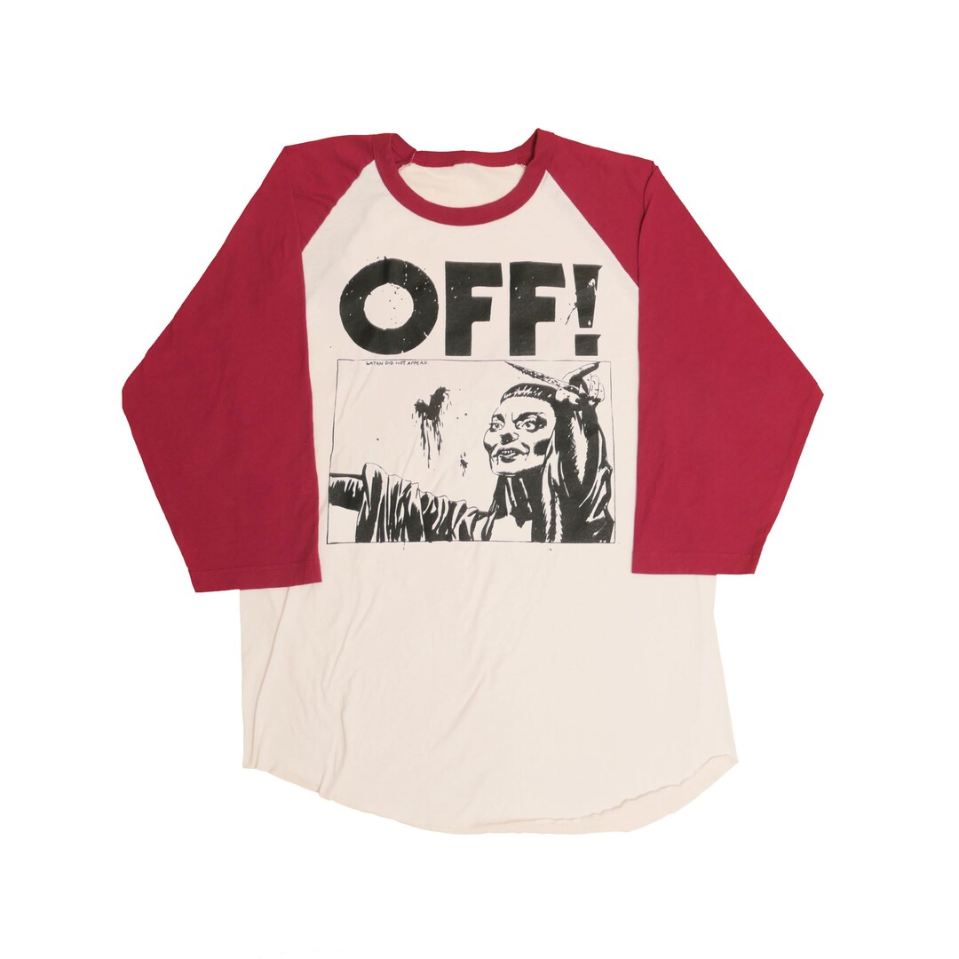 Punk Raglan OFF! Hardcore Punk Supergroup Raglan Tee Black Flag Circle Jerks ...