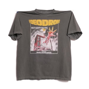 Videodrome David Cronenberg Tee 1980's Film drammatico psicologico Trauma corporeo Horror Film spaventoso Classico di culto Criterion Collection Faded - XL