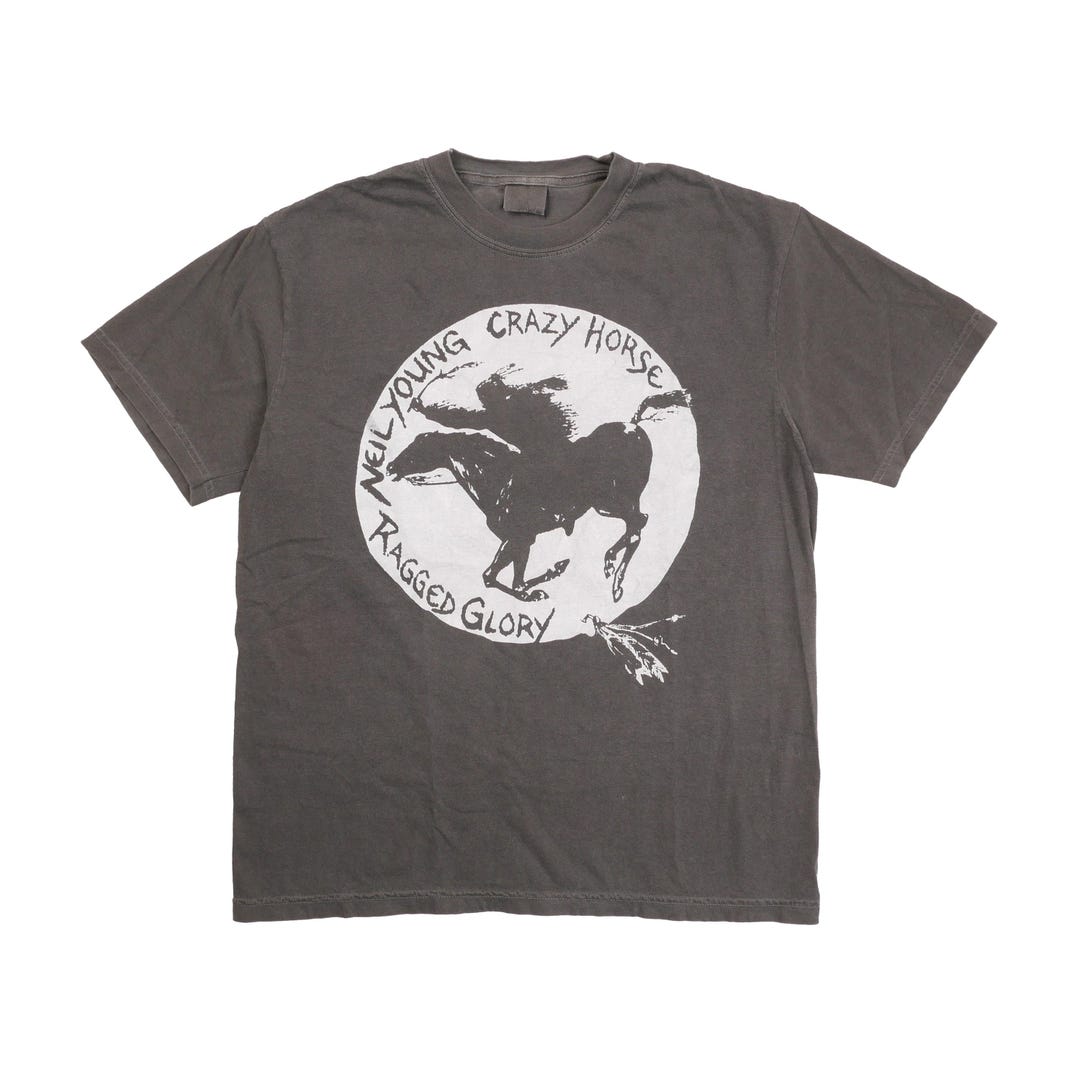 Neil Young Crazy Horse Ragged Glory Tee Indian Horse Vintage