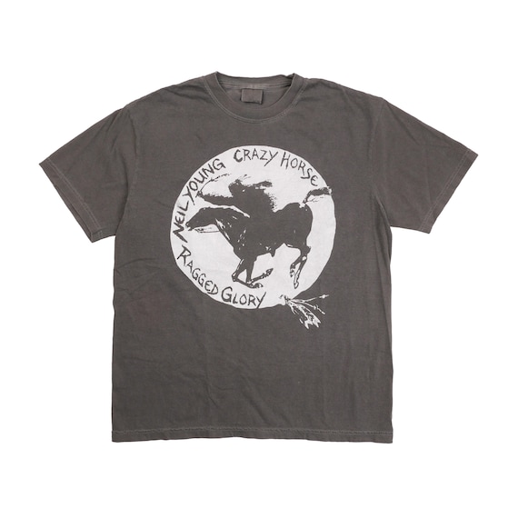Neil Young Crazy Horse Ragged Glory Tee Indian Horse Vintage