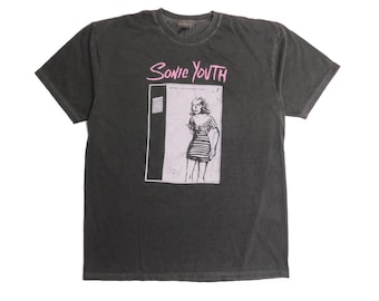 Sonic Youth Jail Band Tee Raymond Pettibon Art Breeders Alternative Punk American Rock Roll Grunge Sub Pop Faded Heavyweight Tour Shirt XL