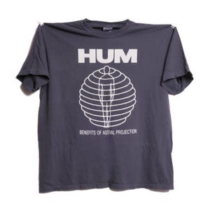 HUM Benefits of Astral Projection Tee 12 Inch Records Band Shirt Band Tee Tour Metal Post Punk Alternative  Rock Grunge Album Shoegaze - XL