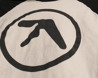 Aphex Twin Raglan Baseball Tee Ultra Faded Electronic EDM Jungle