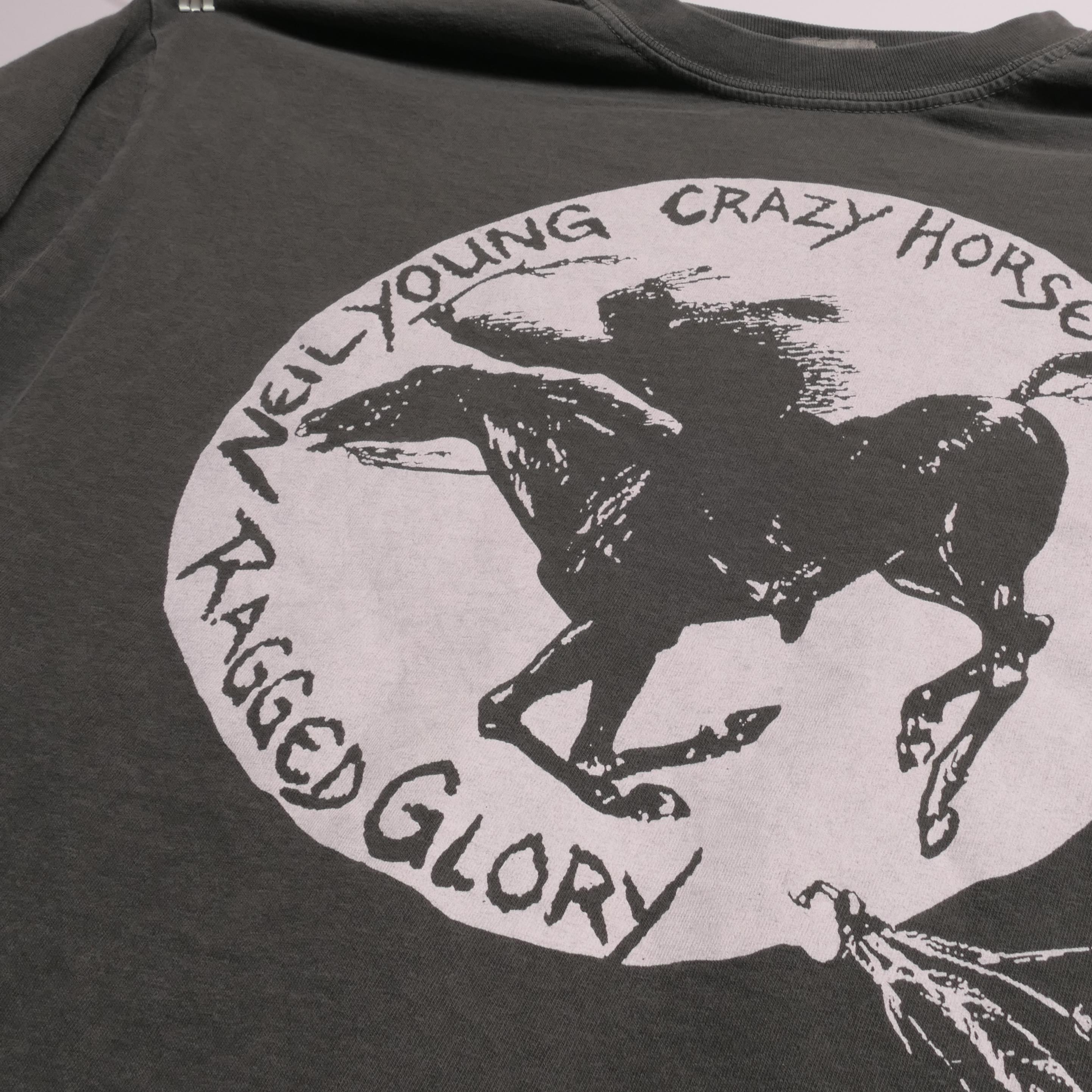 Neil Young Crazy Horse Ragged Glory Tee Indian Horse Vintage