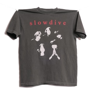 Slowdive Shoegaze Band Tee Ultra Faded Tour Ambient Noise Post Punk Alternative Grunge Band Shirt Souvlaki Album Cover Shoegazer - Medium