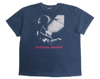 My Bloody Valentine Shoegaze Band Tee Ultra Faded Tour Ambient Noise Post Punk Alternative Grunge Band Shirt Album Faded Navy Slowdive XL
