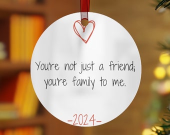 Friendship Metal Ornaments, Best Friend Ornament, Secret Santa, Personalized Ornament, Besties Stocking Stuffer, Christmas White Elephant