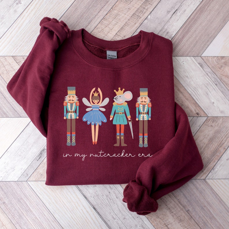 Nutcracker Christmas Sweatshirt, in My Nutcracker Era Crewneck, Sugar