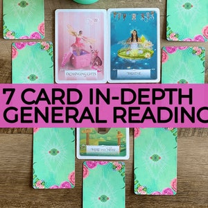 Lecture de cartes de tarot général, lecture de tarot à 7 cartes, lecture intuitive, lecture spirituelle, lecture le jour même, lecture d'amour psychique