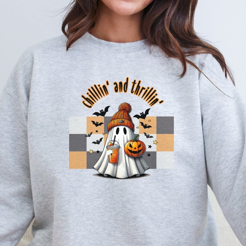 Snorider Design Ghost Sweater, Halloween Sweater, Happy Halloween, Halloween Costume, Retro Halloween, Retro Fall Sweater, Crewneck Sweater, Oversized,