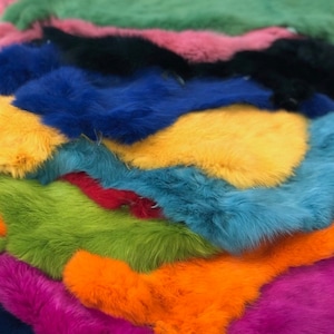 Dyed Rabbit Fur Pelts