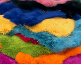 Dyed Rabbit Fur Pelts