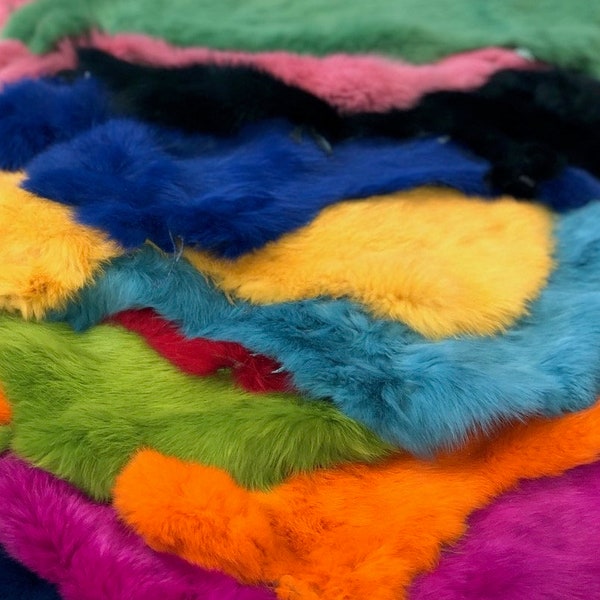 Dyed Rabbit Fur Pelts