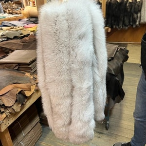 Bordures de capuche en fourrure de renard bleu naturel