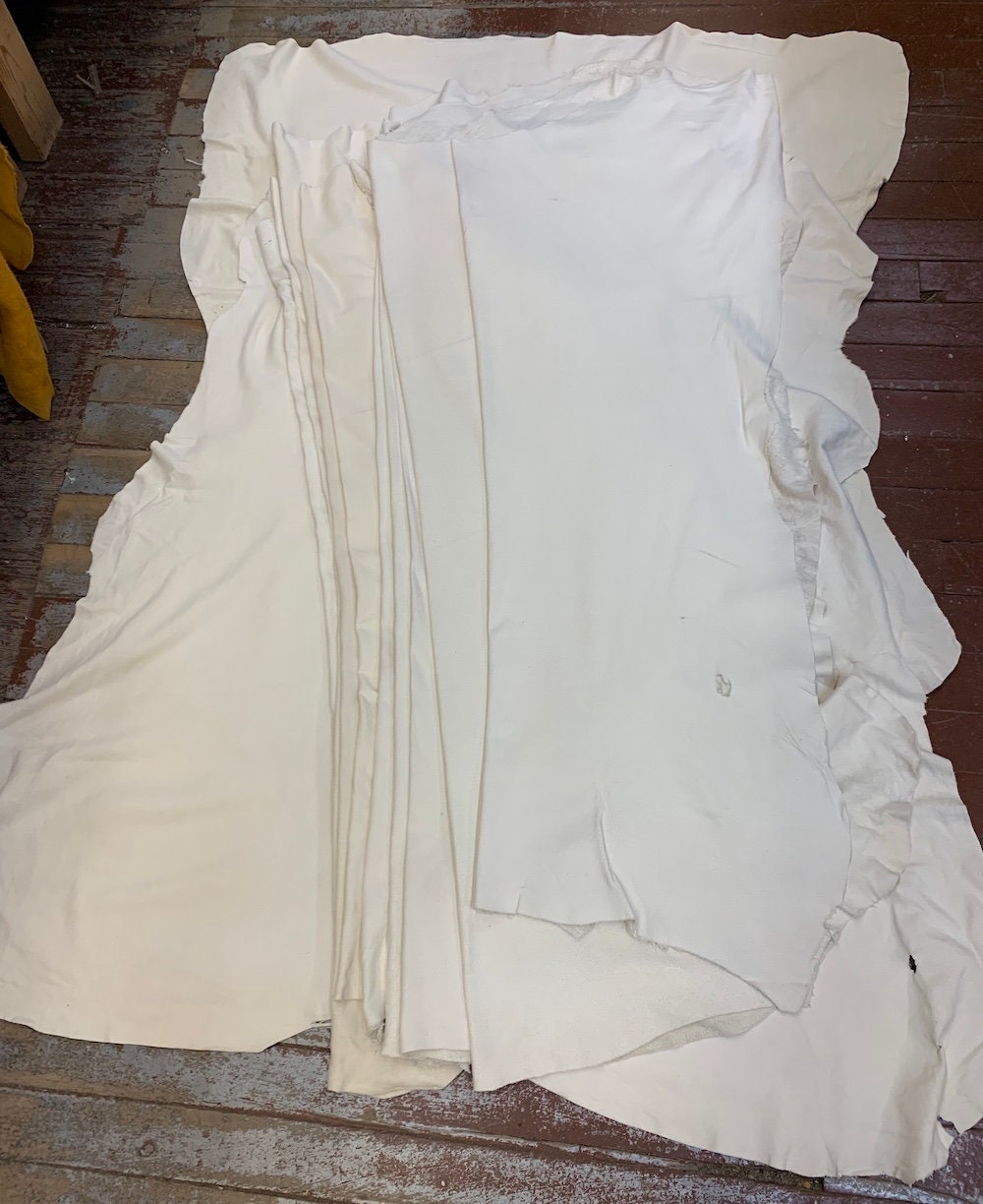 White Deer suede leather hides