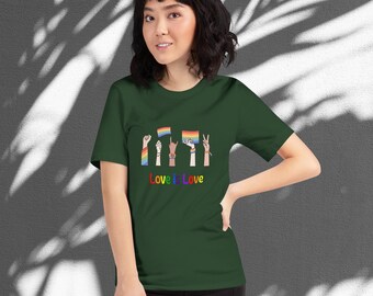 Love is Love T Shirt Pride TShirt for Her