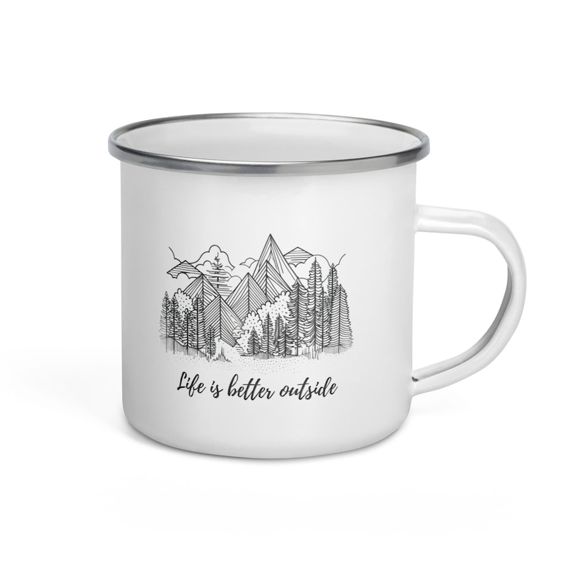 Mountain Forest Hiking Mug, Camping Coffee Mug Etsy