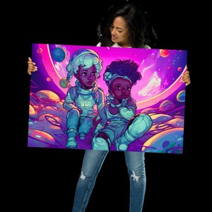 Space Sisters Poster Wall Art
