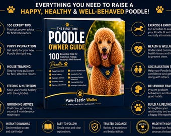 プードル飼い主ガイド（PDF）｜プードルしつけ電子書籍｜初めて犬を飼う方へのガイド｜プードルの子犬のお世話のヒント｜犬の飼育ガイド｜即時ダウンロード