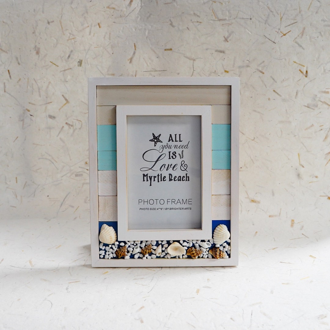 4 X 6, 5 X 7 Seashell Photo Frame Beach Photo Frame Coastal Living