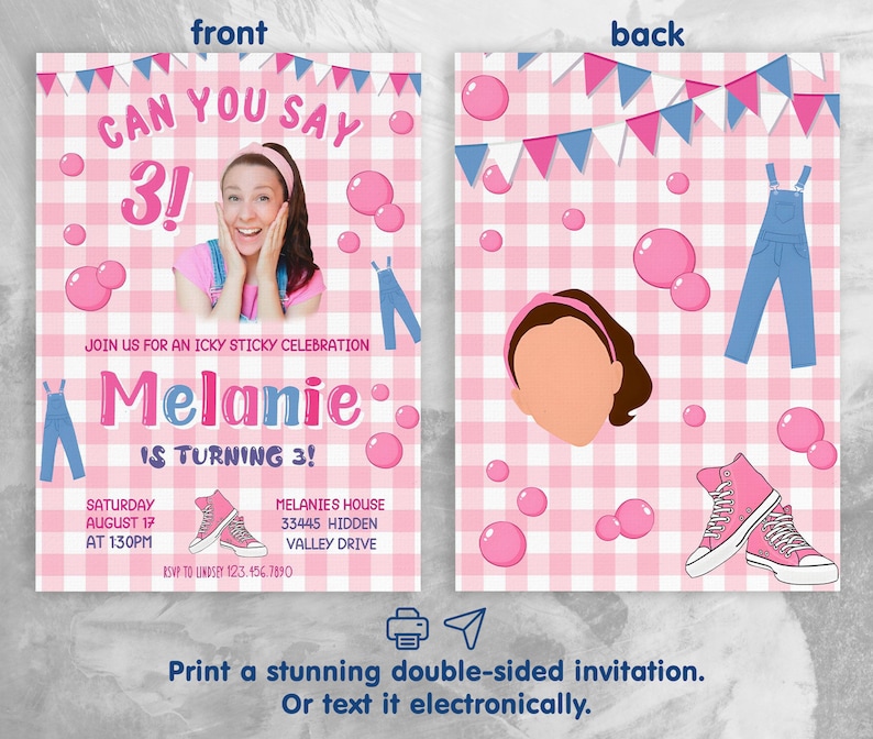 Printable Ms Rachel Birthday Invitation, Editable First Words Invite ...