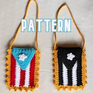 PDF PATTERN | Puerto Rican Crochet Flag Car Hanger Pattern