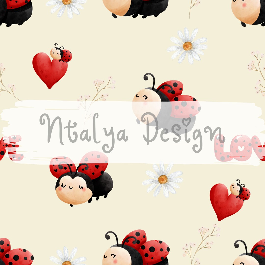 Seamless Pattern, Ladybug Seamless Pattern, Lady Bug Digital Pattern - Etsy