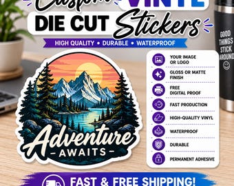 Custom Vinyl Stickers | Die Cut Stickers | Logo Stickers | Free Shipping