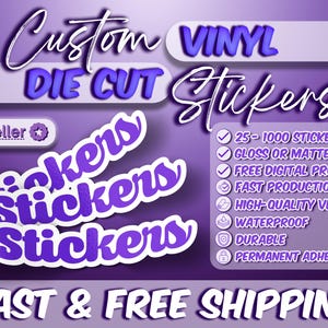 Custom Vinyl Stickers | Die Cut Stickers | Logo Stickers | Free Shipping