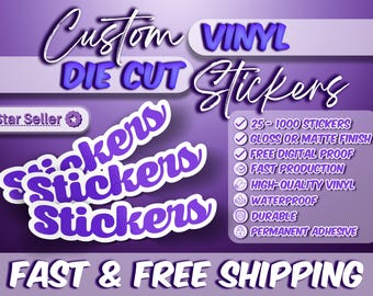 Custom Vinyl Stickers | Die Cut Stickers | Logo Stickers | Free Shipping