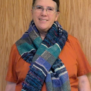 Handwoven Wool Scarf: Colorful Tasseled Fringe, 80&quot; Long
