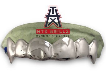 Custom Solid 6 Teeth Grillz With Extended Fangz