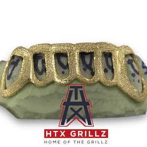 Custom 6 Teeth Diamond Dust Open Windows Grillz