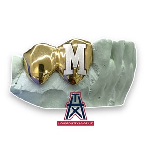 Custom 2pc Solid Tooth With Letter Laser Engrave