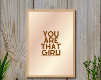 Positive gradient aura poster, retro aura gradient, aesthetic room decor, spiritual art print, affirmation poster, retro gradient poster