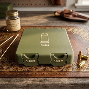 9mm Ammo Box 100/150 Rounds | Reusable Tactical Storage Container for Range