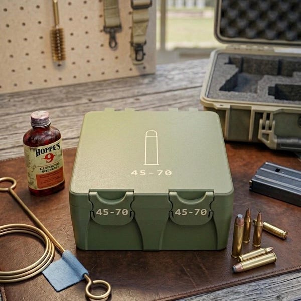 45-70 Ammo Box 72 Rounds | Reusable Tactical Storage Container for Range