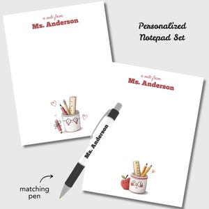 Blocco note per insegnanti, blocco note personalizzato, regalo per insegnanti, blocco note personalizzato, apprezzamento per insegnanti, blocco note personalizzato per insegnanti, regalo per insegnanti