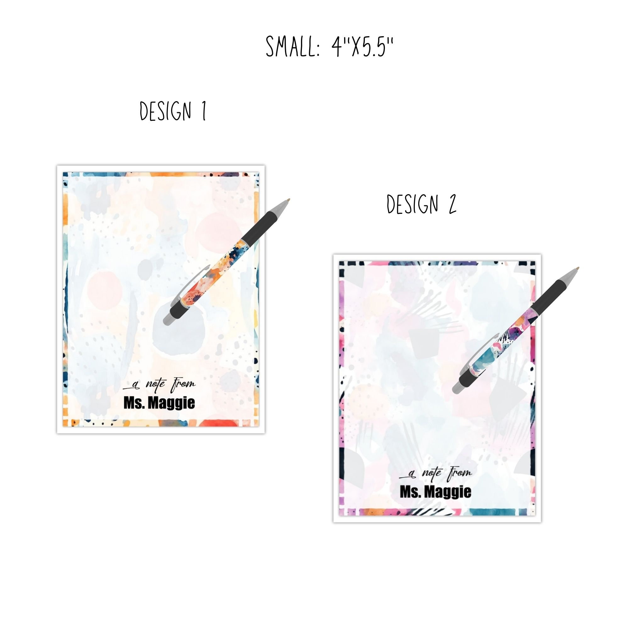 Writing Pad Customized Personalized Teacher Notepad Set: Custom Writing Pad & Pen - Etsy