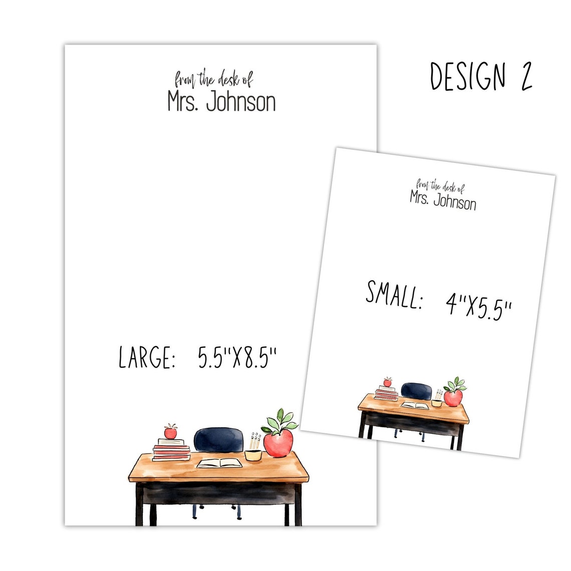 Teacher Personalized Notepad, Custom Teacher Notepad Bundle, Teacher ...