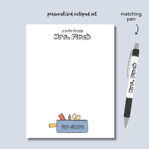 Teacher Notepad, Personalized Notepad, Teacher Gift, Custom Notepad, Personalized Teacher Notepad, Gift For Her, Gift For Him