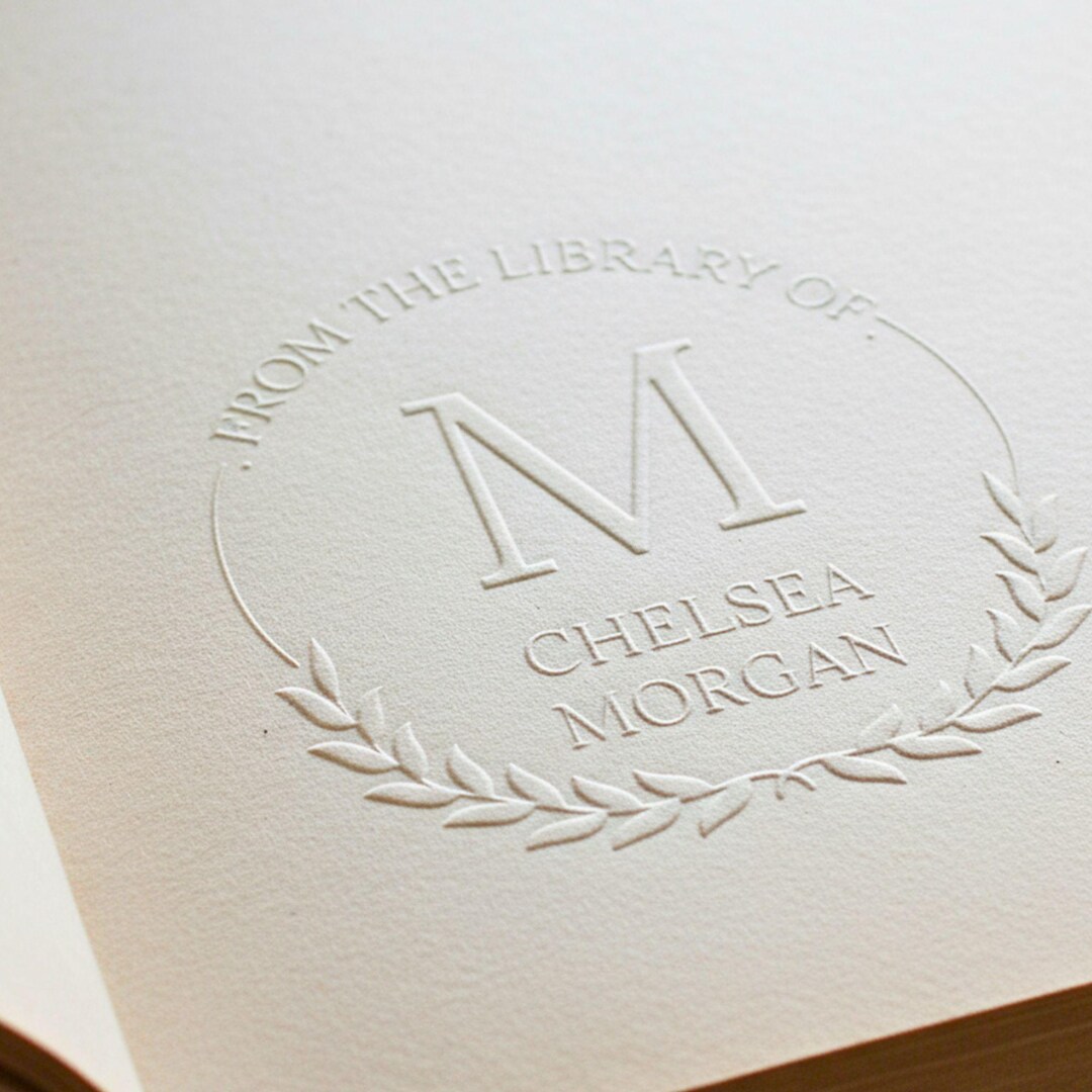 Book Embosser Personalized With Initial, Great for Name Plate for ...