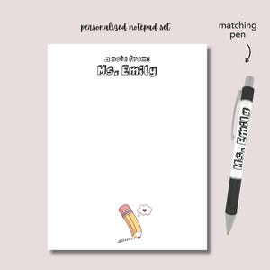 Blocco note per insegnanti, blocco note personalizzato, regalo per insegnanti, blocco note personalizzato, apprezzamento per insegnanti, blocco note personalizzato per insegnanti, regalo per insegnanti