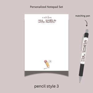Teacher Gift Notepad, Teacher Personalized Notepad Perfect For Gift, Group Gift, Teacher Appreciation, Back To School or Christmas Gift #3