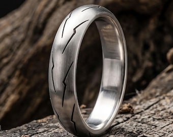 Motorcycle Tire Tread Ring, Sterling Silver Womens Wedding Band, Biker Rider Anniversary Gift