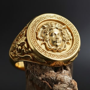 Versace Gold Ring - Etsy Canada